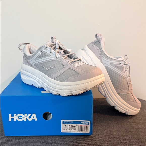 NWT Hoka Bondi B3LS Sneakers All Gender Size W8 / M7 Gray - Picture 6 of 13